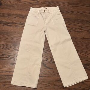 KUT from the Kloth Meg Wide-Leg Cream Jeans